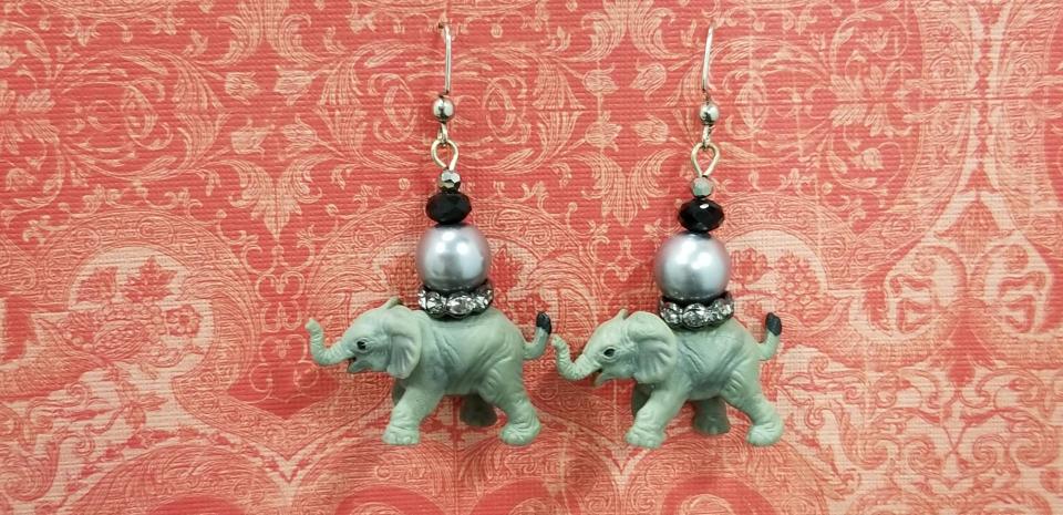 Rubber Elephant Earrings