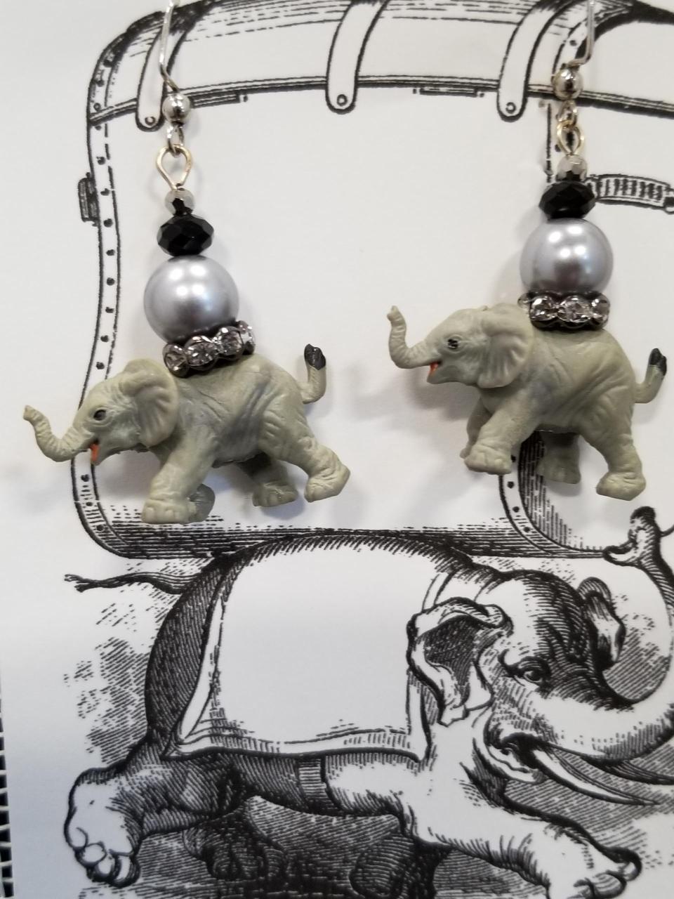 Rubber Elephant Earrings - Image 2