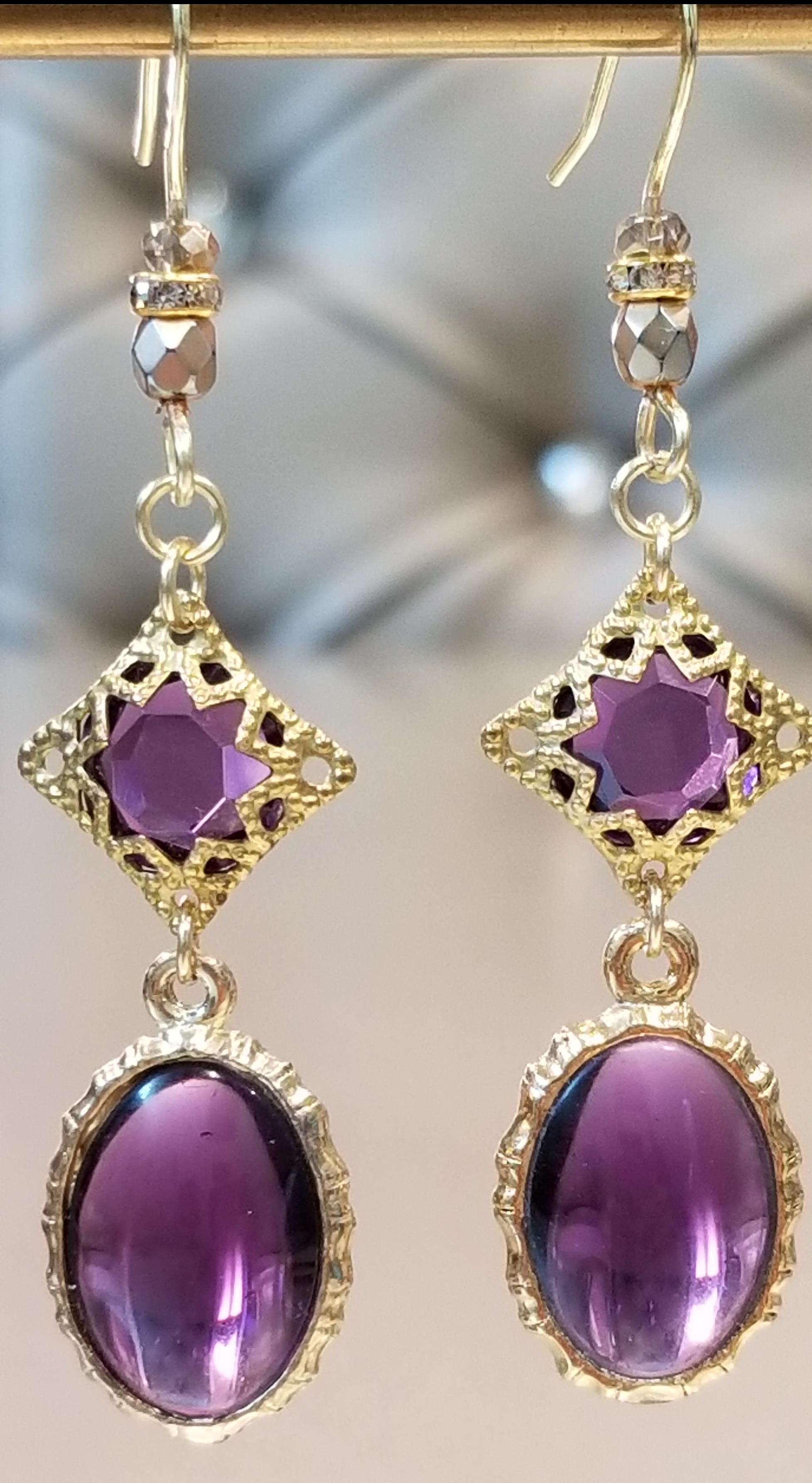 Byzantine Purple Passion Earrings ⋆ Behold Jewelry & Designs - West