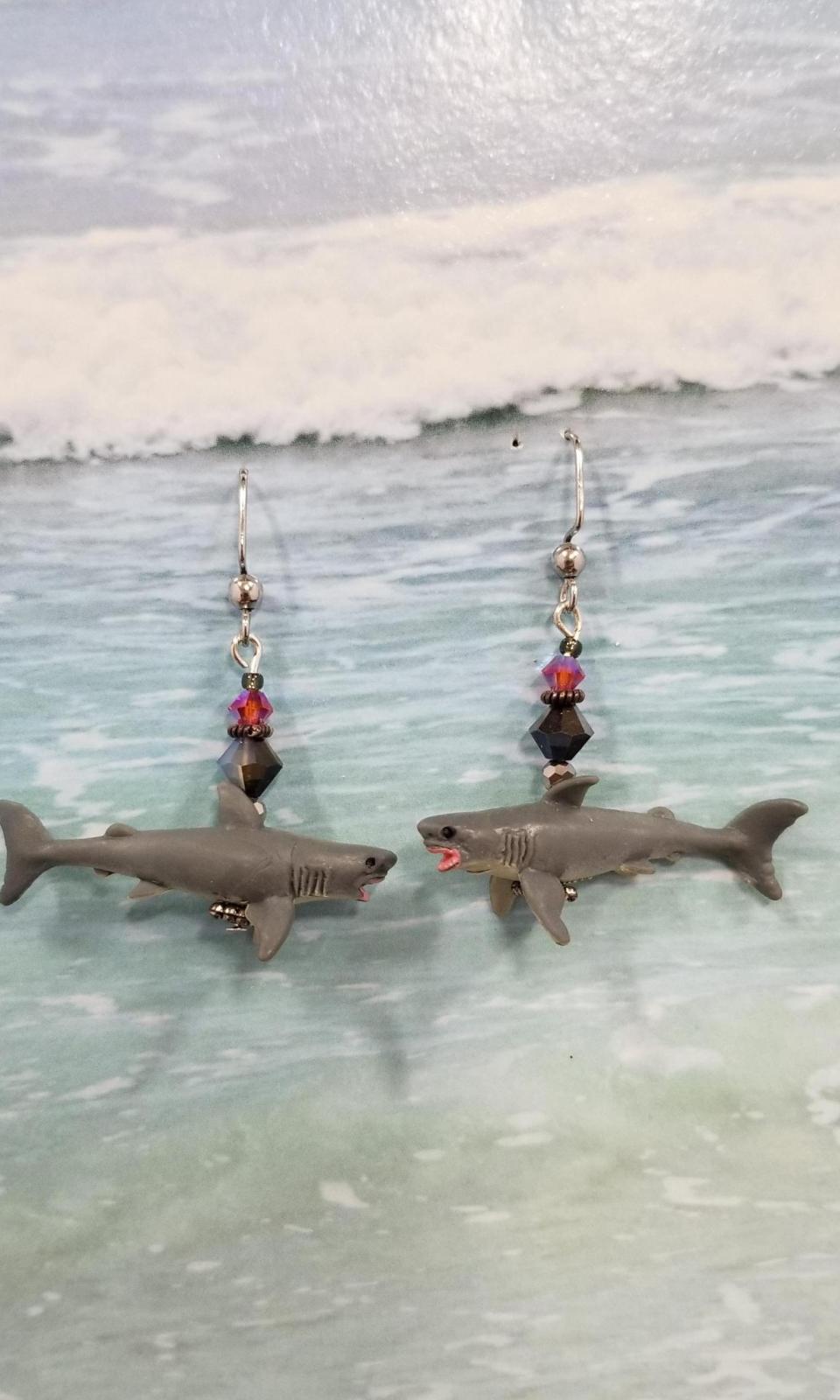Rubber Shark Earrings