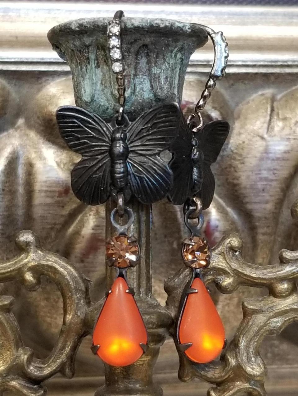 Black Butterfly Earrings - Image 3