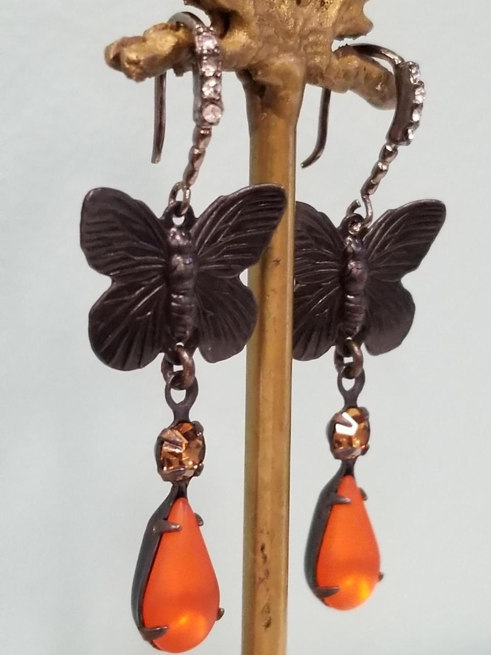 Black Butterfly Earrings - Image 2