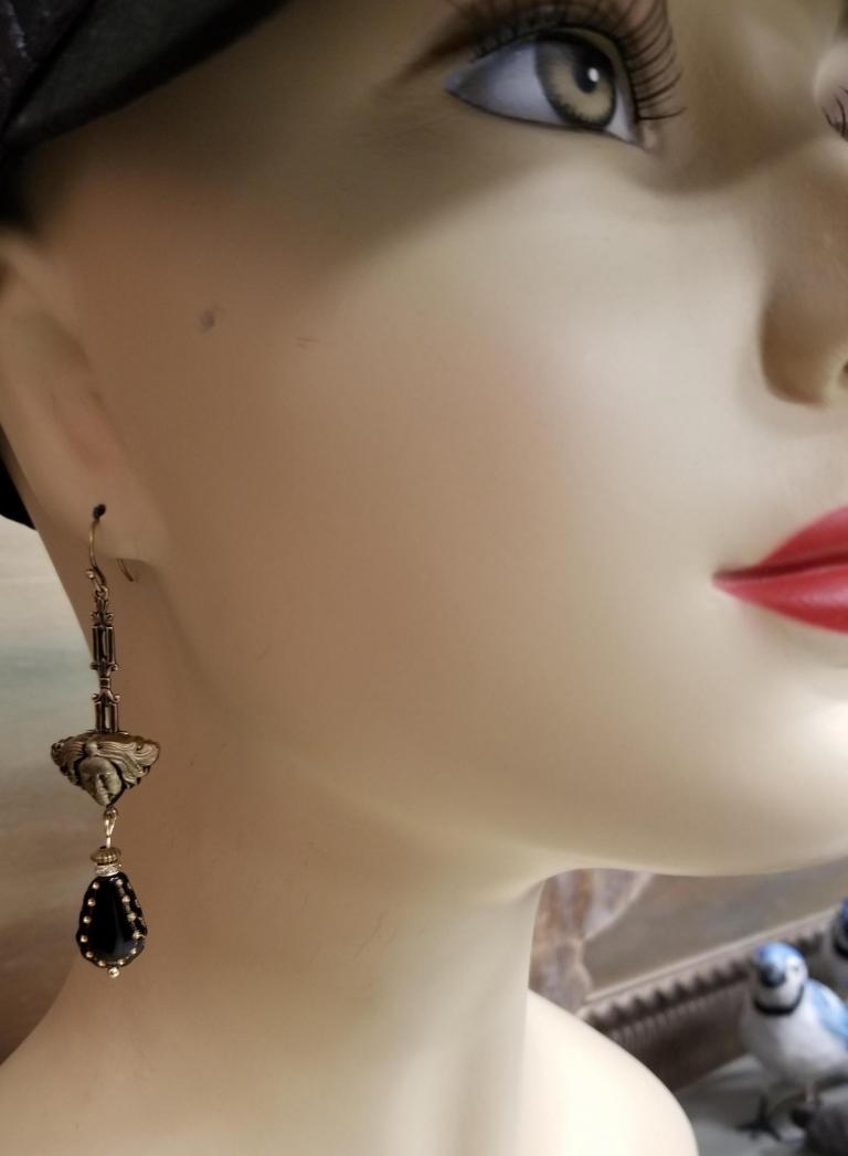 Art Deco Lady Head Earrings ⋆ Behold Jewelry & Designs West Hartford, CT