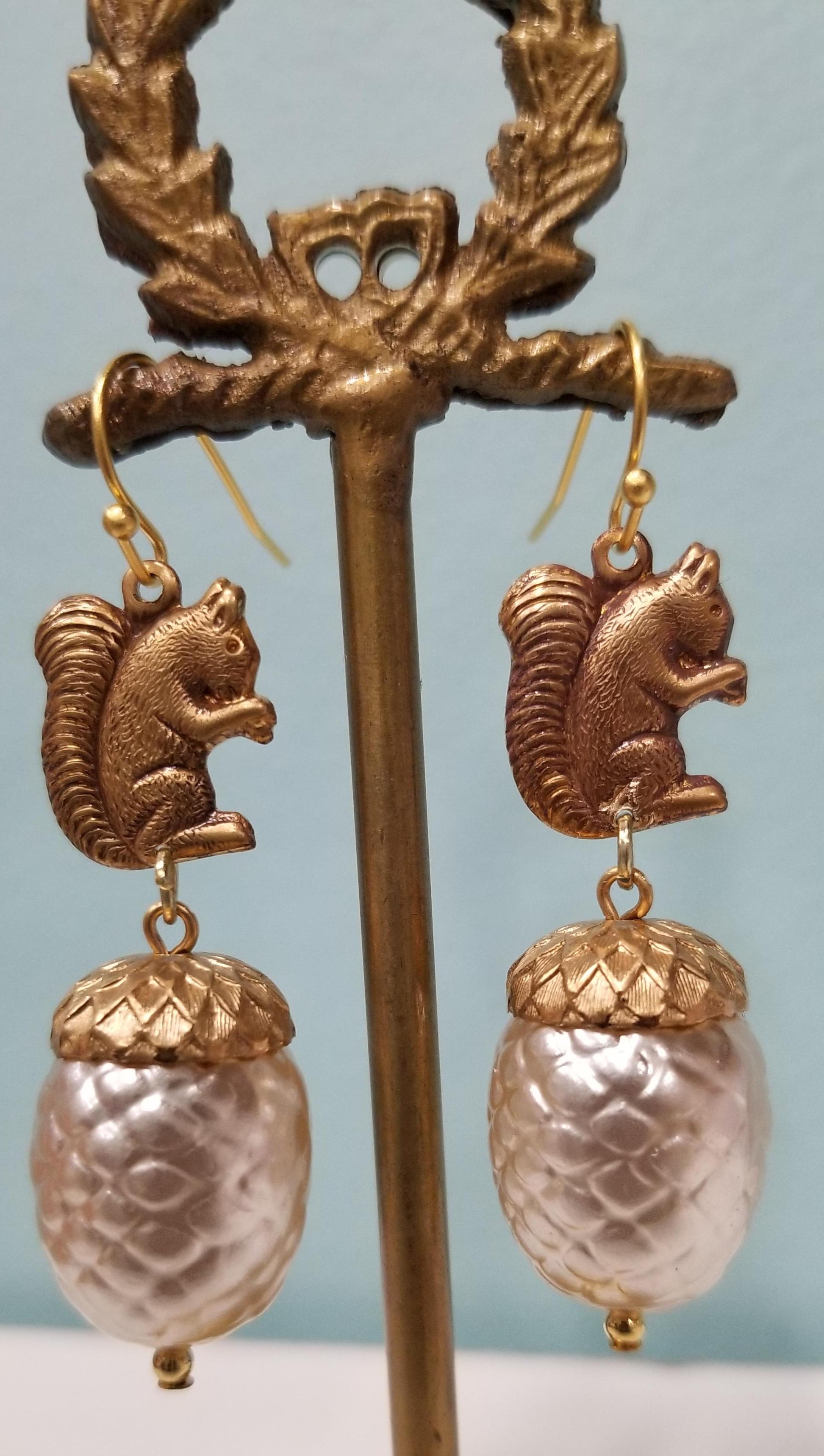 squirrel earrings