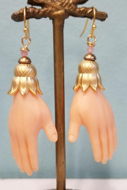 Plastic Hands Earrings