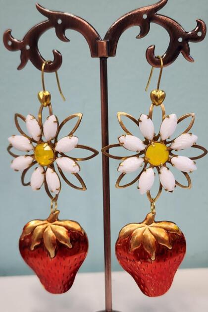 Strawberry Flower Earrings